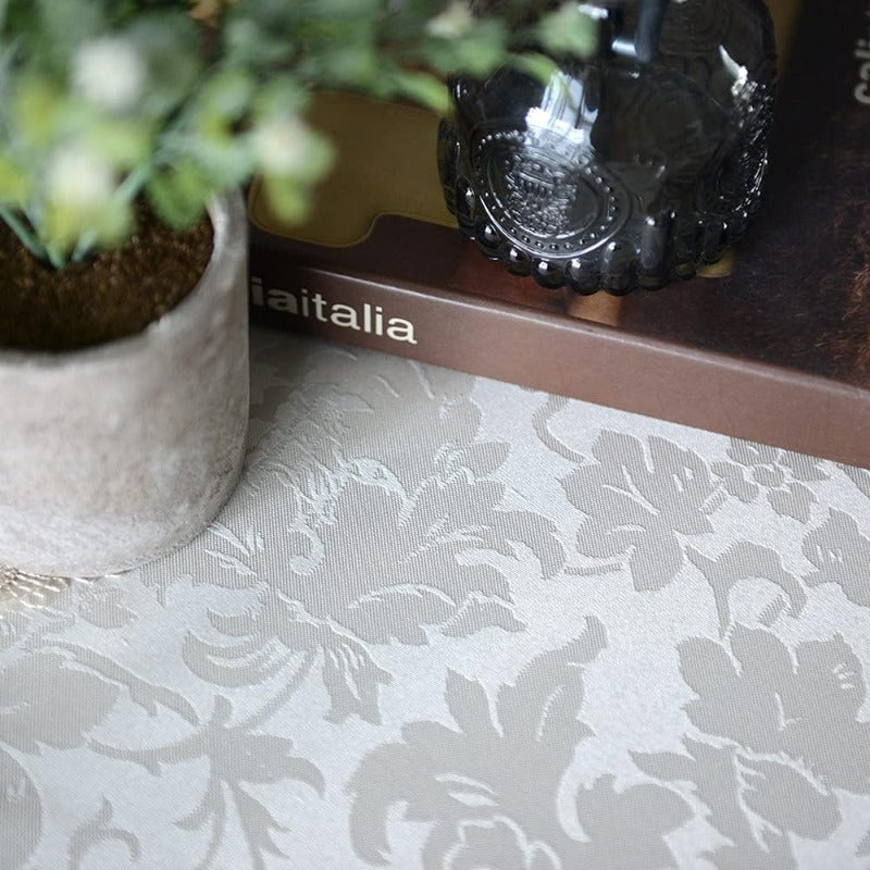 Lace Table Cloths Oval Fall Vintage Flower Decor Macrame Tablecloth | Handcrafted, Light Brown, 52 x 70 Inch for Outdoor Farmhouse Rustic Kitchen Party Birthday Picnic