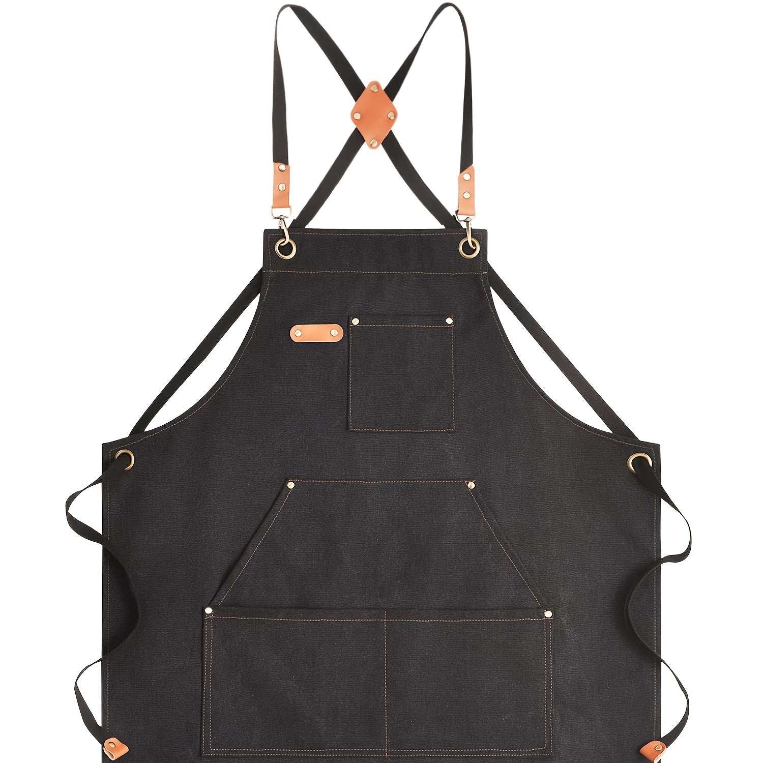 Heavy-Duty Professional Heavy-Duty Work Apron For Men - 16oz Canvas Crossback Design With XL Pockets, Perfect For Cooking, BBQ, Gardening & Workshop Protection