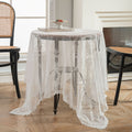 Modern Simple Lace Tablecloth Decorative Cover Napkin Tea Table Village White Jacquard Photo Background Cloth