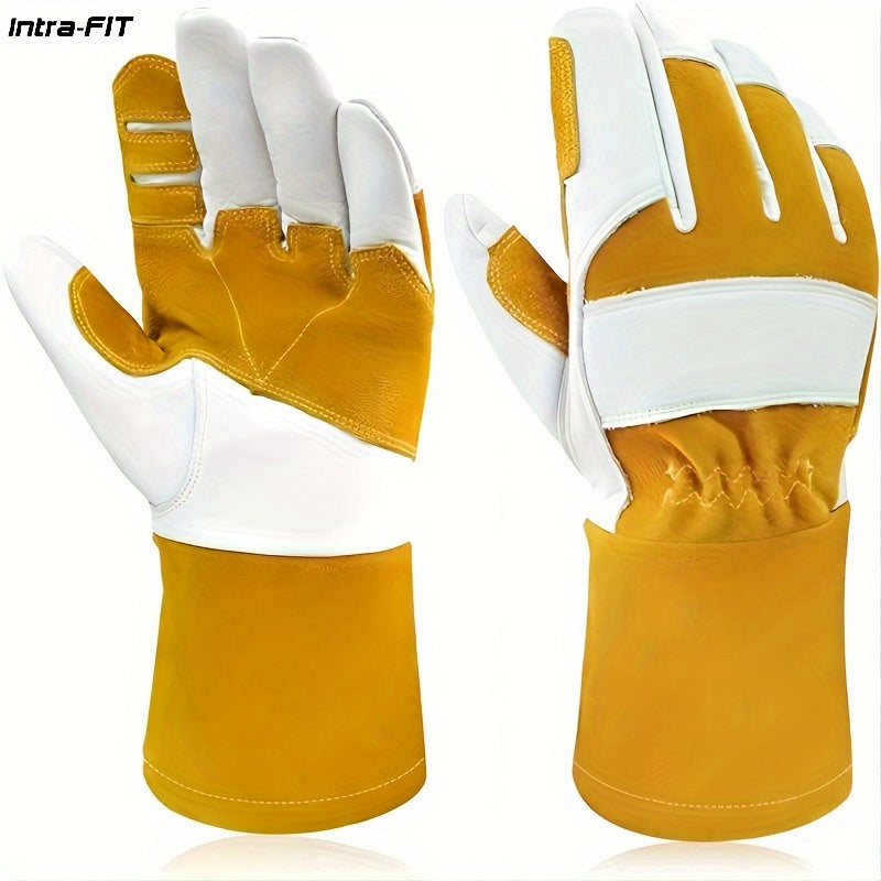 Intra-FIT Cowhide MIG Welding Gloves Long Cuff, EN388-2132X, EN407-413X4X, EN12477 TYPE A