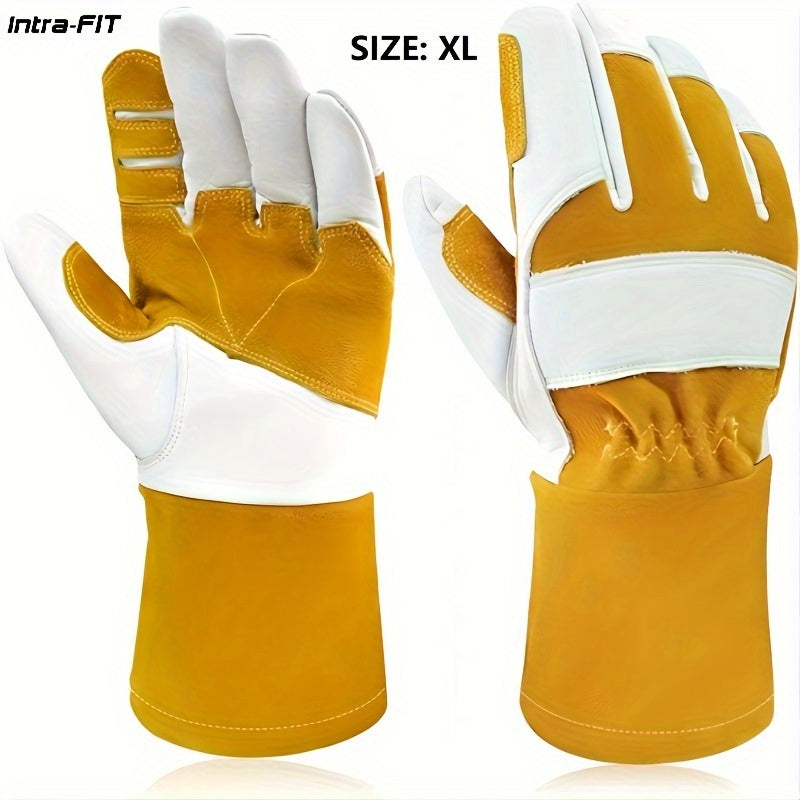 Intra-FIT Cowhide MIG Welding Gloves Long Cuff, EN388-2132X, EN407-413X4X, EN12477 TYPE A